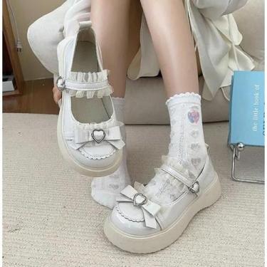 Imagem de Sapatos Casuais Femininos Com Plataforma E Laço Borboleta, Moda Primav