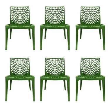 Imagem de Kit 6 cadeira gruvyer verde - MOBILIA 77
