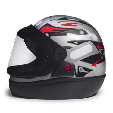 Imagem de Capacete Moto Fechado Automático Taurus San Marino Original, PRATA, 60