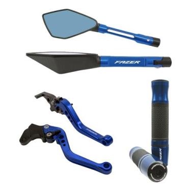 Imagem de Manete Manopla Retrovisor Fazer 150 250 Gravado A Laser - Special Leve