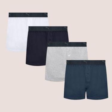 Imagem de Kit Com 3 Samba Canção Masculina Puma Com Cós Elástico E Abertura-Masculino