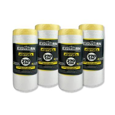 Imagem de Filme Plástico De Proteção Para Pintura Com Rolo 2,70m X 20m Protege F