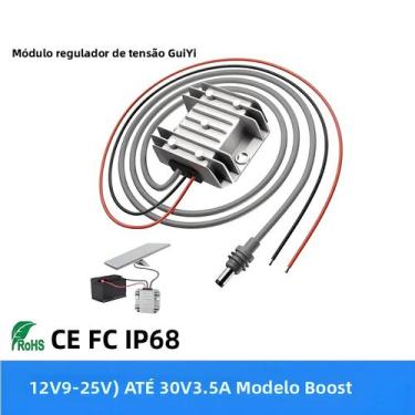 Imagem de Módulo Conversor DC-DC Step-up 12V para 30V 3.5A 105W com Cabo de Alim