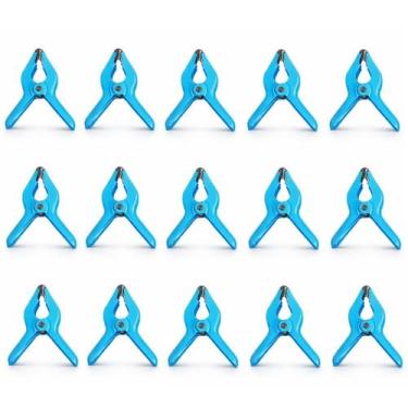 Imagem de Grampo Multiuso com Mola 100mm Azul Resistente Prático Ideal para Fixa