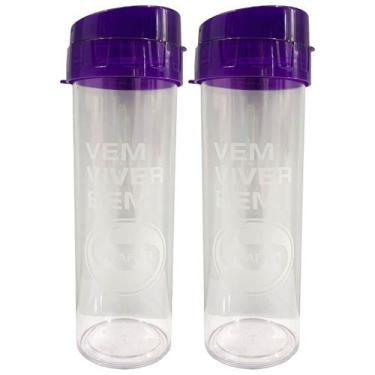 Imagem de Kit 2X Garrafa Aquabio - 400ml Roxo - Vitafor