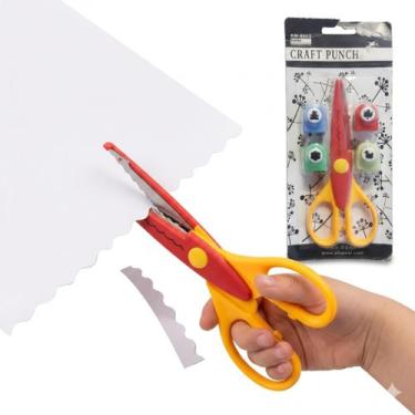 Imagem de Conjunto de Furadores Artesanais Variados e Tesoura de Renda Ondulada,