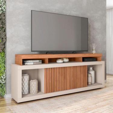 Imagem de Rack Bancada para Tv até 70 Polegadas Aegon Caemmun, Freijo/off white