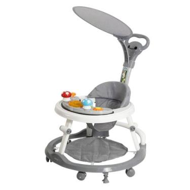Imagem de Andador Infantil Para Bebê Com Capota e Brinquedo Musical - Kababy