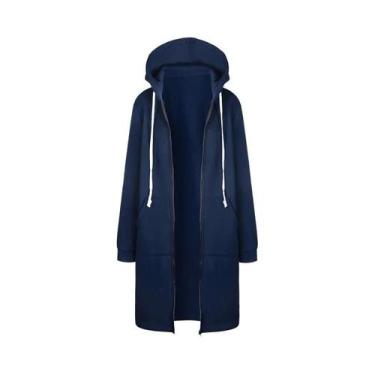 Imagem de Parkas Femininas De Outono Inverno Com Capuz Grosso, Corte Solto, Bols