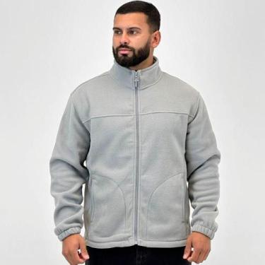 Imagem de Jaqueta Blue Bay Soft com Zíper Masculina, GG, Cinza