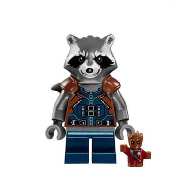 Imagem de Boneco super herois viloes cinema bloco de montar, RACCOON