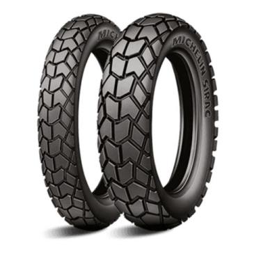 Imagem de Par Pneu Moto Michelin SIRAC 90/90-21 54T + 120/80-18 62T Com Câmara X