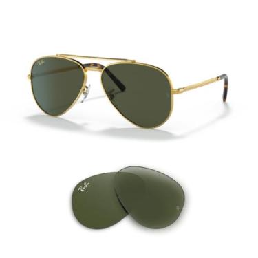 Imagem de Óculos De Sol Ray Ban Aviator Max Rb3925 00131 62 Dourado Original - R