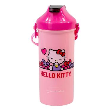 Imagem de Kit Lancheira Marmita Talher e Garrafa de Agua Infantil Escolar Hello Kitty Zonacriativa