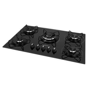 Imagem de Cooktop a Gás 5 Bocas Mondial CTG03 Preto e Inox Bivolt, Bivolt