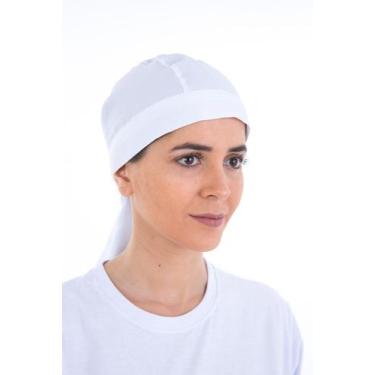 Imagem de Bandana em Tecido Oxford e Ajuste na Cabeça para Cozinheiro (a) Cor:Br