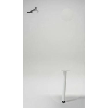 Imagem de Pé de Mesa Tubular Branco 60x730mm Regulável - Congratulations Store