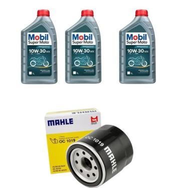 Imagem de Kit 3 Lts Óleo Motor Honda 10w30+filtro Óleo Fram Cb 500x - MOBIL