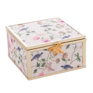 Imagem de Porta-Jóias Blossom Garden 10cm x 11cm x 5,5cm Dourado Metal - Wolff