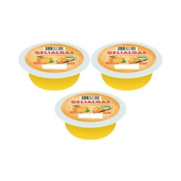 Imagem de Kit 3 Un Gelatinas De Laranja Vegana Gelialgas C/ 70 GR