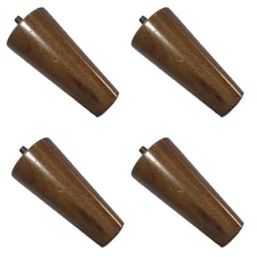 Imagem de Kit 4 Pés Cama Box Palito 11cm Mel/imbuia Madeira Sofá Mimo (IMBUIA)