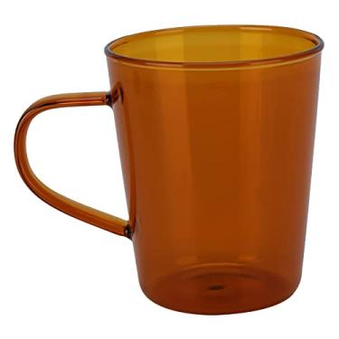 Imagem de Zerodis Copo de leite de 380 ml Caneca de café de vidro borossilicato alta térmica fácil de vidro copo de água para cozinhas hotéis cafeterias (marrom)