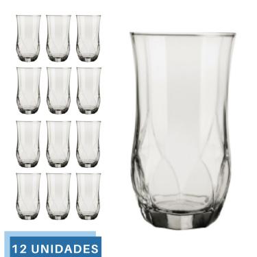 Imagem de Kit 12 Copos Ópera Transparente Redondo 360ml Durável Nadir