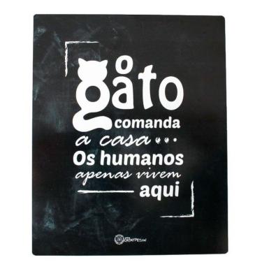 Imagem de Placa Decorativa Gato Comanda A Casa Catmypet