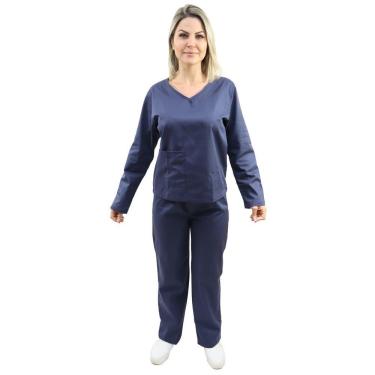 Imagem de Pijama em Algodão Uniforme Centro Cirúrgico Manga Longa