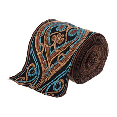 Imagem de Fitas de tecido jacquard de 5 metros para costura artesanal, 8 cm