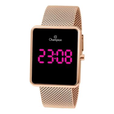 Imagem de Relogio Champion Feminino Digital Led Rose Gold CH40080H