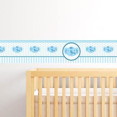 Imagem de Elefante Azul Adesivo De Parede Infantil Faixa Border