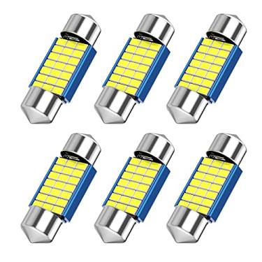 Imagem de Lâmpadas de LED de 31 mm DE3175, lâmpadas de carro de LED Canbus sem erros 3021 DE3022 DE3023 branco, chipsets 12V 21SMD 3014 6428 lâmpadas para carro interior cúpula mapa porta-malas, lâmpadas de 31 mm 31 mm, 6 peças