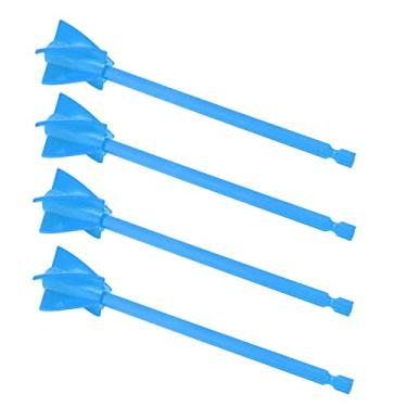 Imagem de 4 PáS do Misturador de Resina, Mistura Uniforme Forte 5 LâMinas ReutilizáVel AcessóRio de Perfuração do Misturador de Tinta para Mistura de Resinas (Azul)