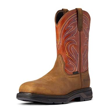 Imagem de WorkHog XT Cottonwood bota de trabalho bico de carbono, Terra escura/tijolo, 9.5 Wide Big Kid