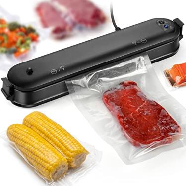 Imagem de WOHUAFUN Máquina Seladora a Vácuo Automática Seco e Molhado, Sistema de Vedação a Ar, Modo Duplo, Rápido, 100W, Preto
