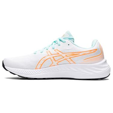 Imagem de ASICS Women's Gel-Excite 9 Running Shoes, 10.5, White/Orange POP
