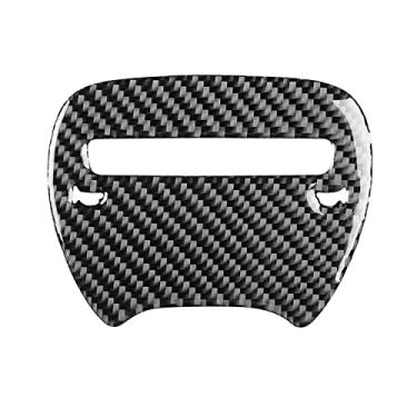 Imagem de AOWIS Guarnição da tampa do volante de fibra de carbono para Dodge Challenger 2015 2016 2017 2018 2019 2020 acessórios de apoio de braço de carro