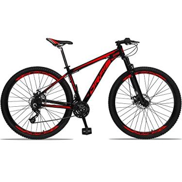 Imagem de Bicicleta Aro 29 Drais 21V Câmbios e Trocador Shimano Freio a Disco MTB PRETO+VERMELHO 15