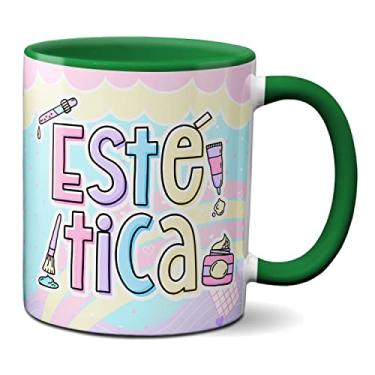 Imagem de Caneca Estética Profissão Esteticista Profissional Presente (Verde)