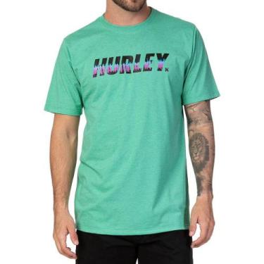 Imagem de Camiseta Hurley Bootleggers Masculina Menta Mescla