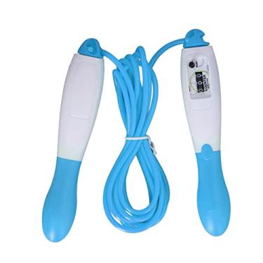 Imagem de Corda de Pular Fitness, Corda de Pular ABS Cabo de PVC Ajustável para Treino (Azul)