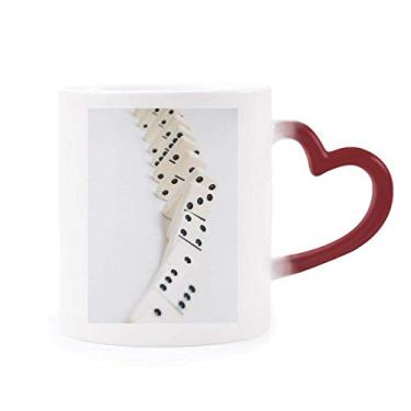 Imagem de Caneca sensível ao calor Pai Gow Domino Gambling Photo com mudança de cor vermelha