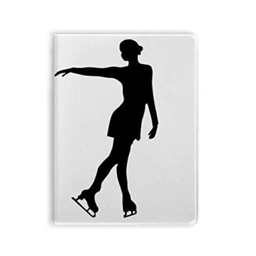 Imagem de Caderno de inverno feminino com estampa esportiva de patinação e capa macia Diário