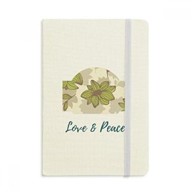 Imagem de Caderno de tinta de planta verde marrom oficial de tecido capa dura diário clássico