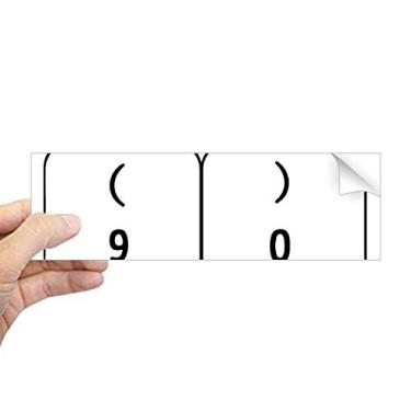 Imagem de DIYthinker Símbolo de teclado 9 0 adesivo retangular para janela de notebook