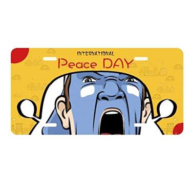 Imagem de DIYthinker Argentina — Boné de maquiagem gritante para placa de carro Decoração Dia da Paz