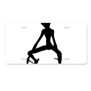 Imagem de DIYthinker Placa de licença Alien Universo e Alienígena Decoração de aço inoxidável Automobile Tag