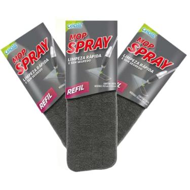 Imagem de Kit com 3 Refil Mop Spray Microfibra Rodo Esfregão Mágico