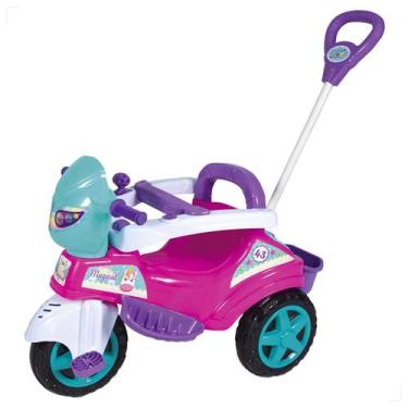 Triciclo Motoca Infantil Menina Com Aro Protetor Rosa Totoca
